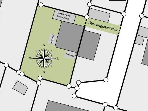 Lageplan des Grundstücks