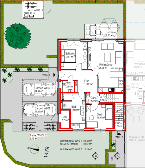 Die Gartenwohnung, WHG 1