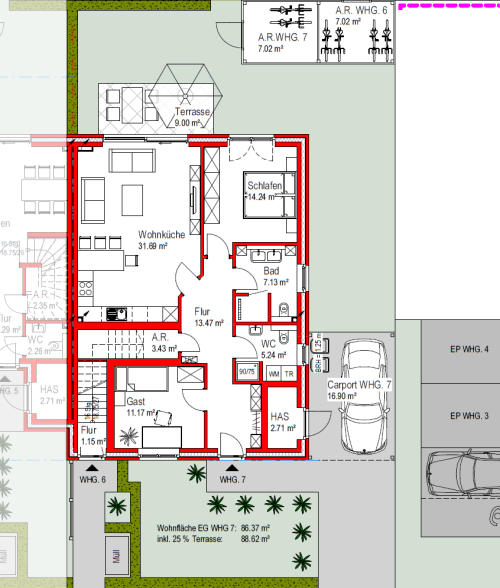 Die Gartenwohnung, WHG 7