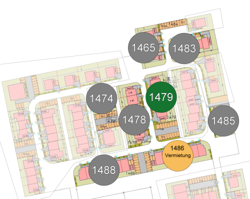 Die Lage des Flurstücke 1479