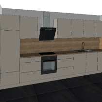 Die zukünftige Küche in den 2.OG-Wohnungen